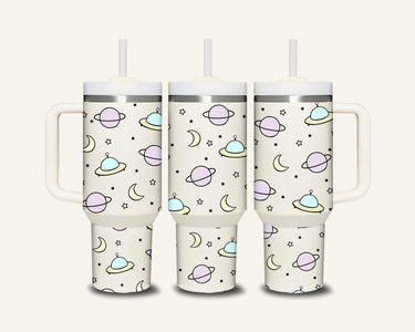 Planets Tumbler with Side Handle